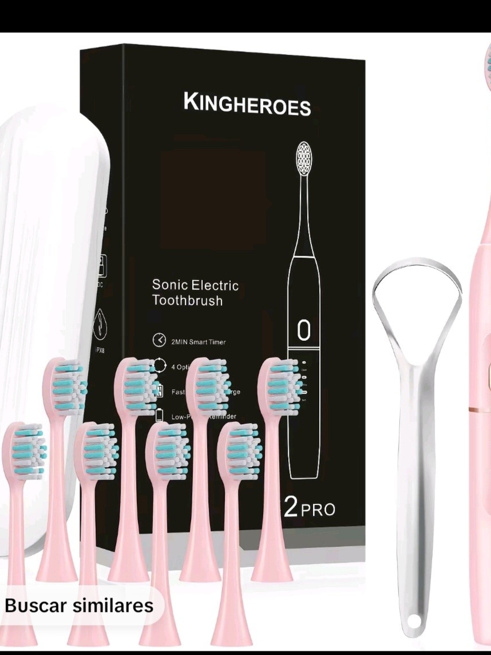 Pink Sonic Electric Toothbrush Replacement Heads - 10 Pack